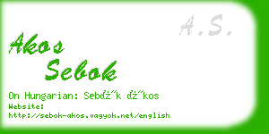 akos sebok business card